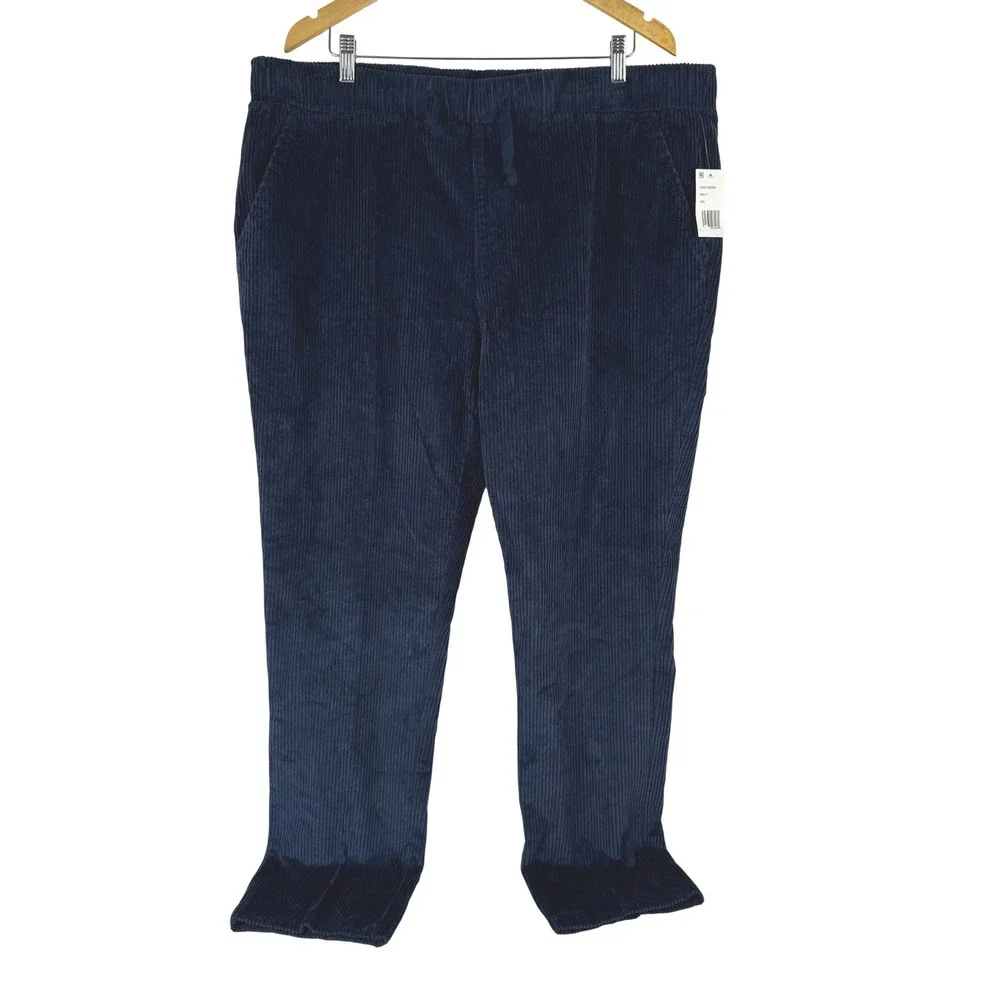 Weatherproof Vintage Mens Navy Blue Wide Corduroy Pants XXL F2421092ME New‎